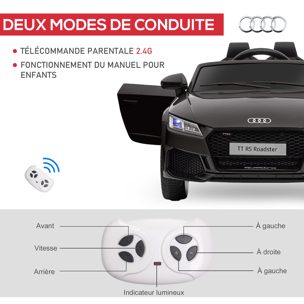 Audi TT RS Électrique 12V Noire