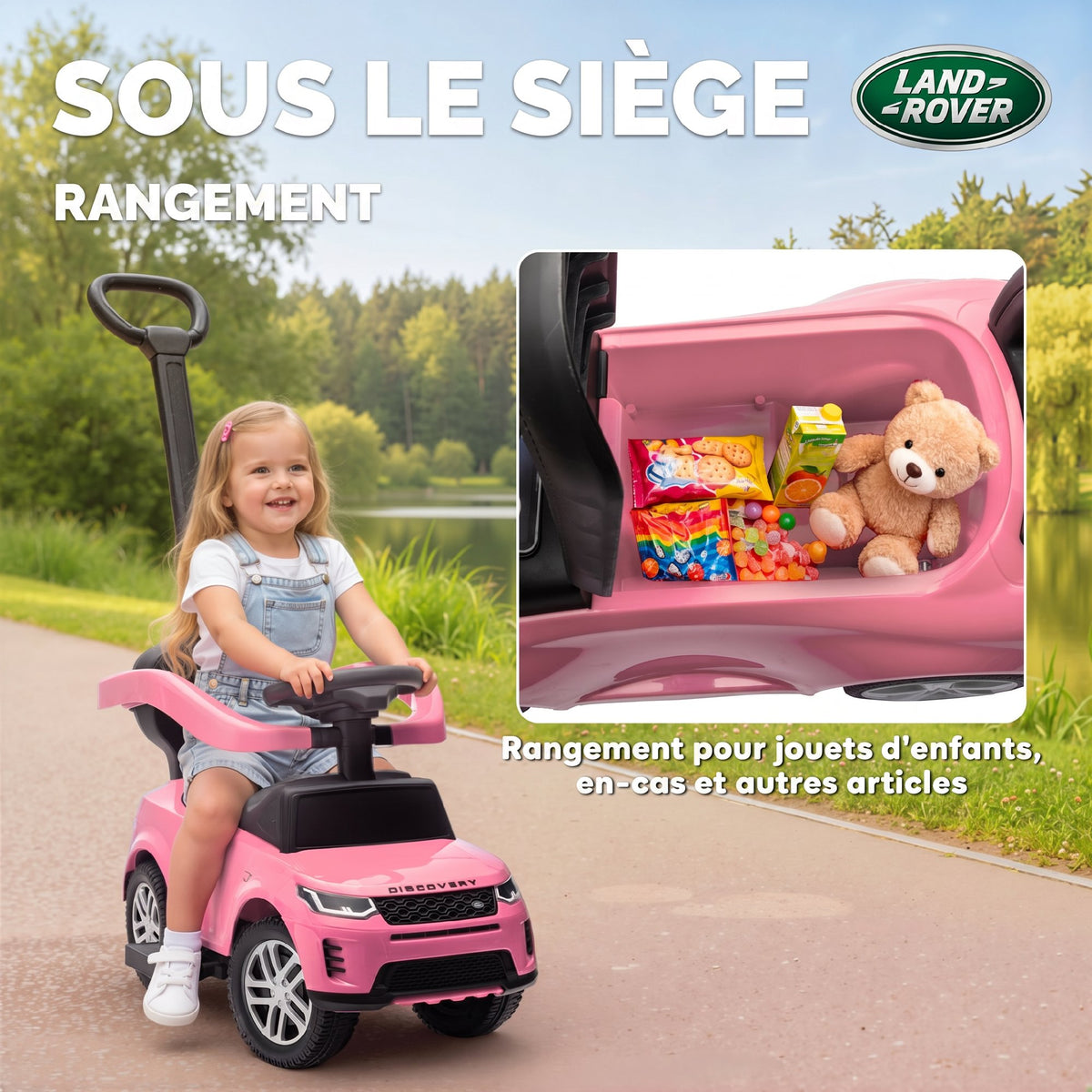 Porteur Land Rover Discovery Rose