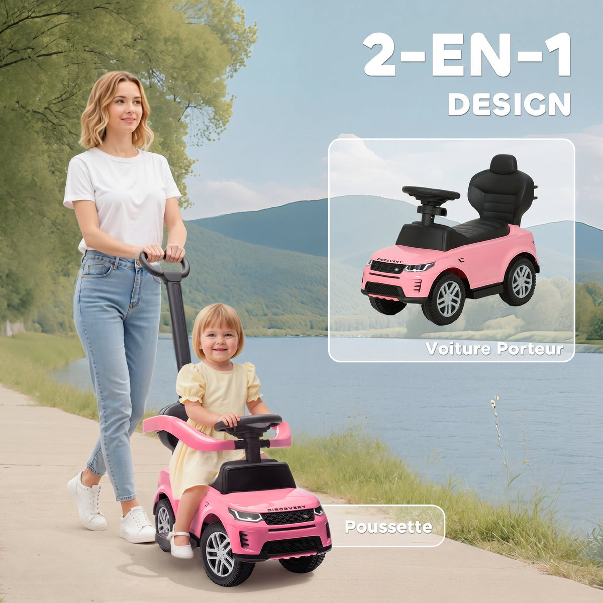 Porteur Land Rover Discovery Rose