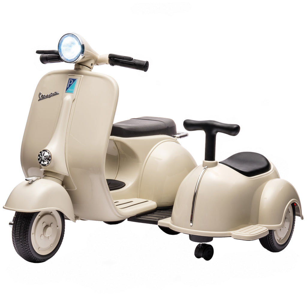 Moto Électrique Vespa 6V 2 Places Crème