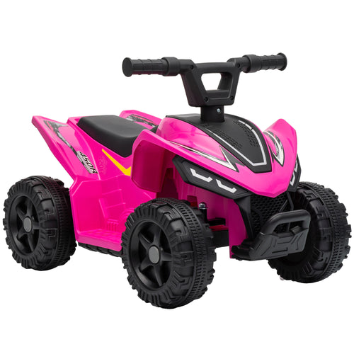 Quad Électrique Enfants 6 V, Voiture Électrique Enfants, Batterie au Lithium, Vitesse Max. 2 Km/H, 18 à 48 Mois, Rose
