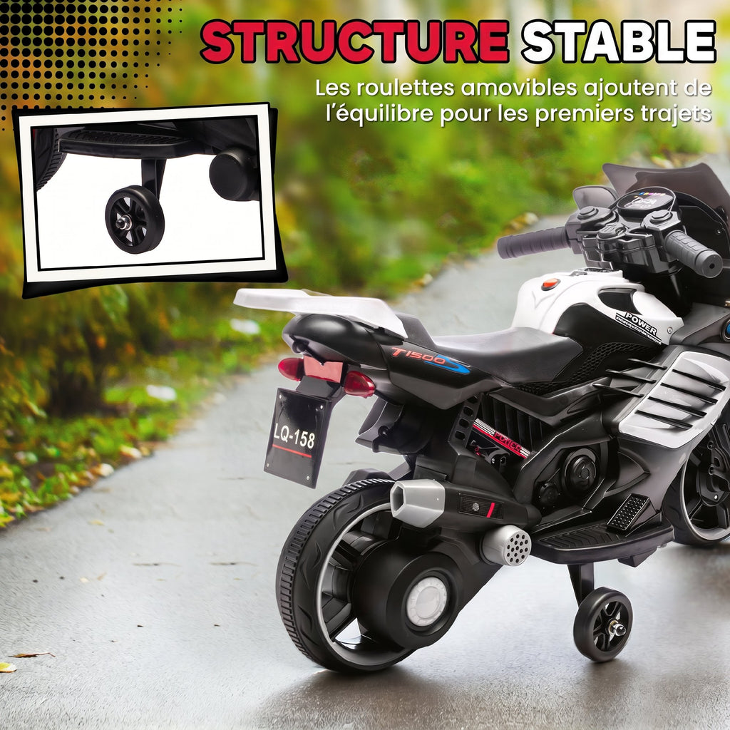 Moto Électrique 6V Blanche