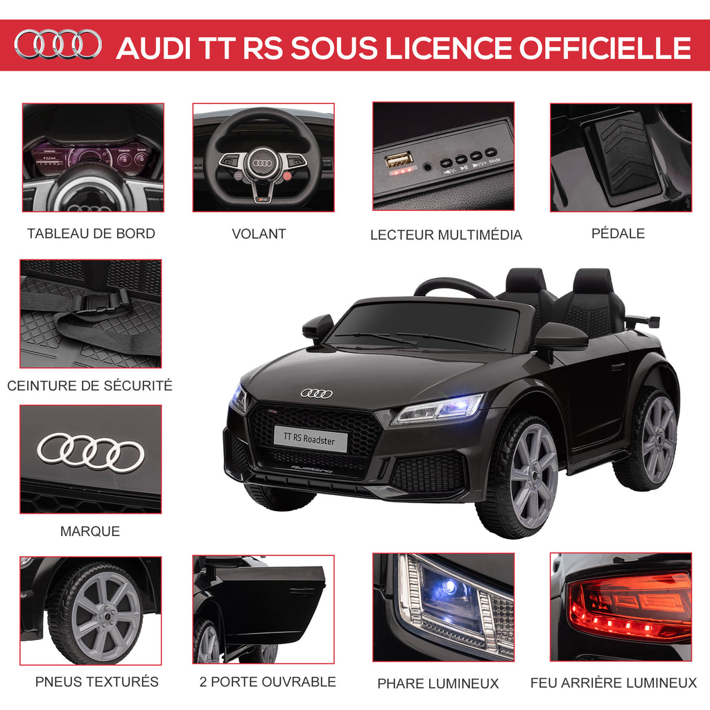 Audi TT RS Électrique 12V Noire